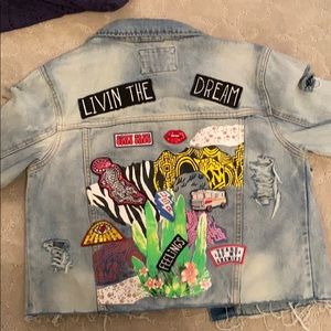 Forever 21 Re-worked distressed denim jacket